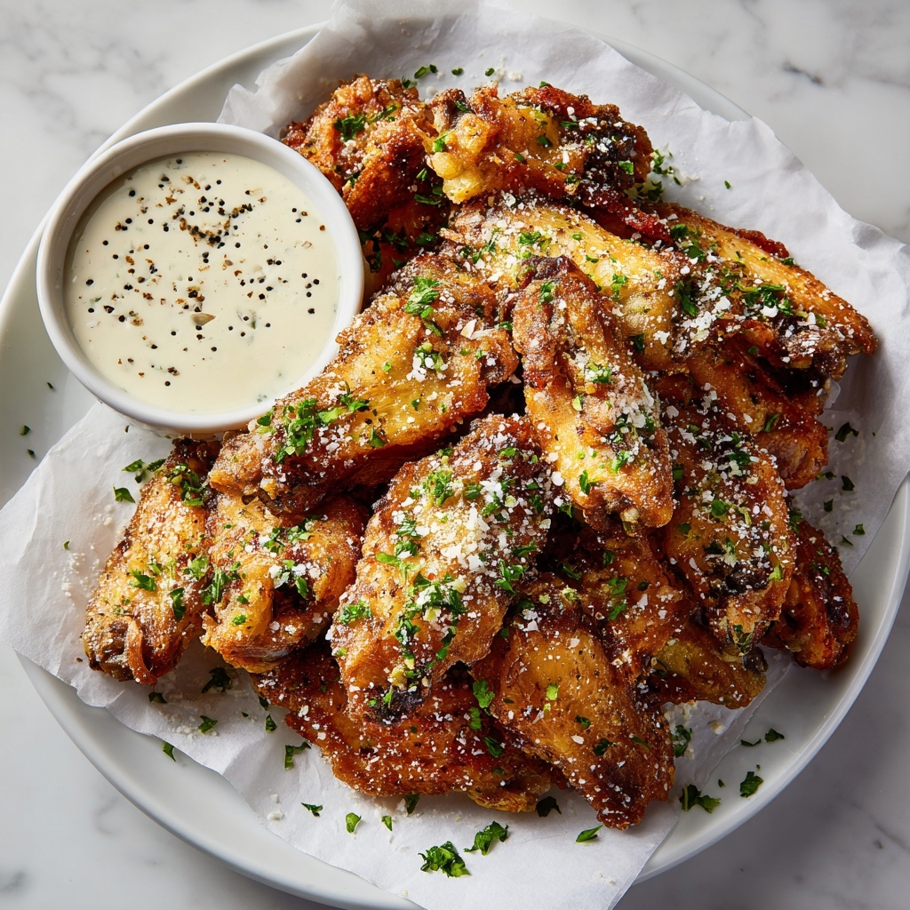 Crispy Garlic Parmesan Wings Recipe - Recipe Image