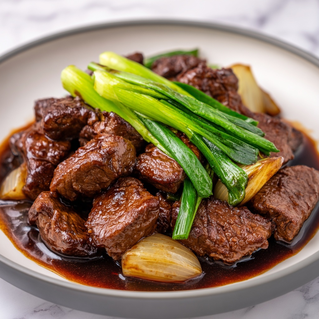 Savory Chinese Beef and Onion Stir Fry Recipe - Recipe Image