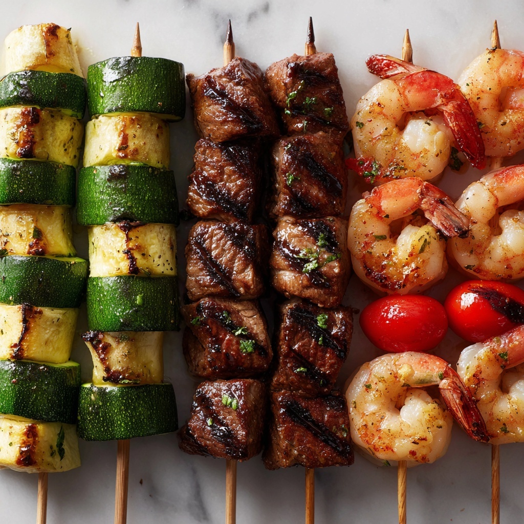 Grilled Steak and Shrimp Kabobs for a Summer Feast Recipe - Recipe Image
