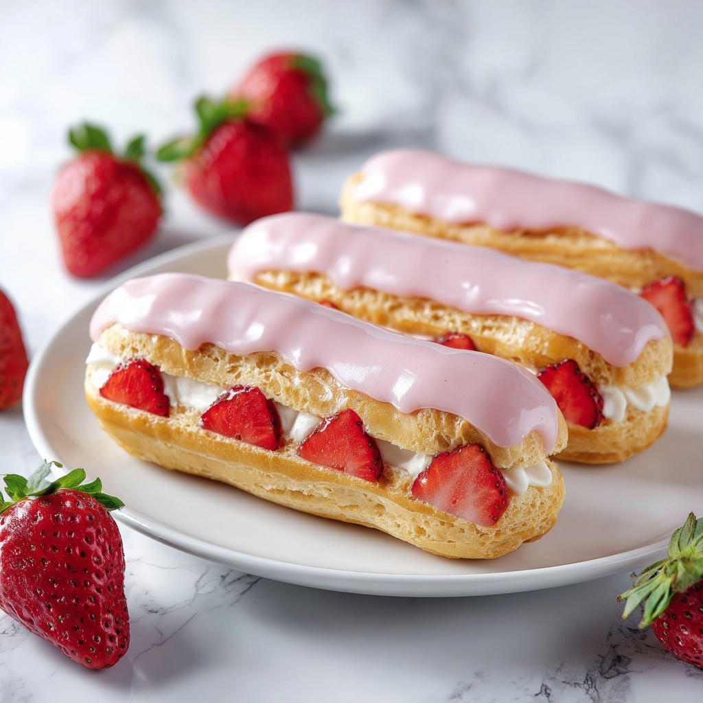 Strawberry Eclairs: Easy Dessert to Impress Every Sweet Tooth Recipe - Recipe Image