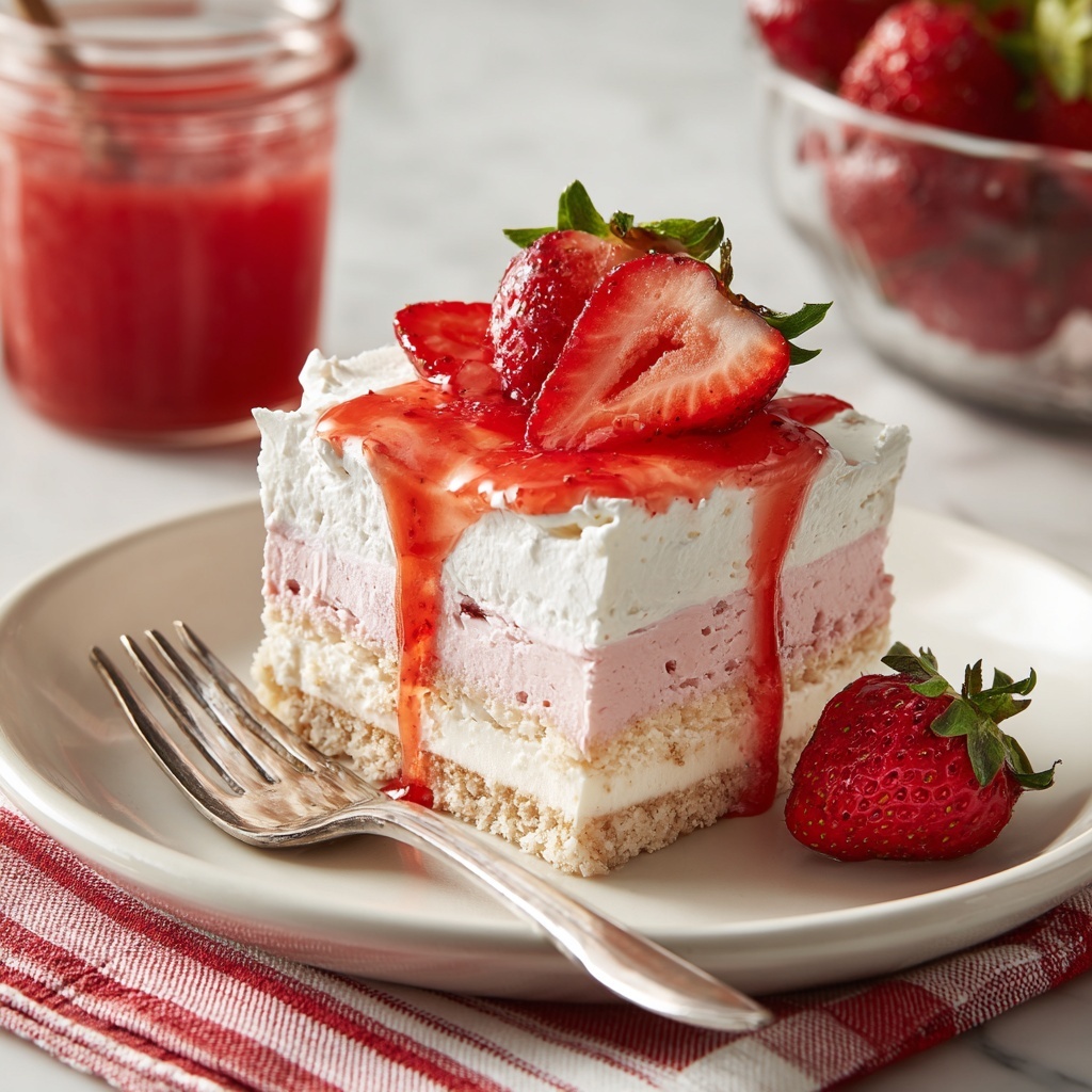 Strawberry Angel Food Dessert Recipe - Recipe Image
