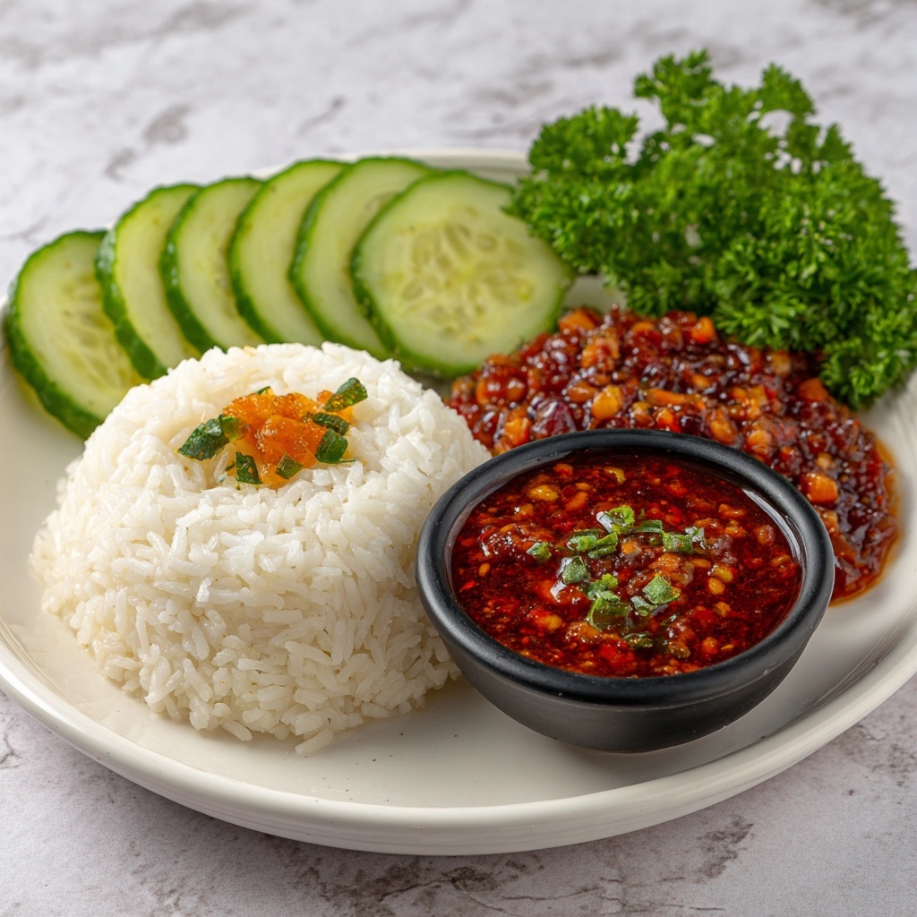Malaysian Coconut Rice with Spicy Sambal Recipe - Recipe Image