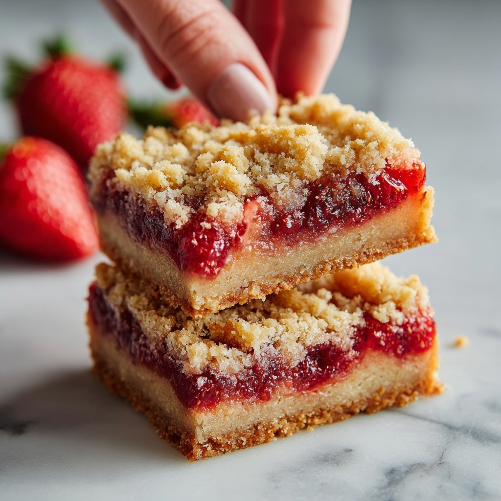 Strawberry Rhubarb Bars Recipe - Recipe Image
