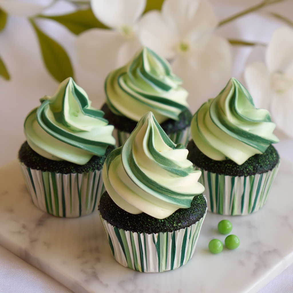Irresistible Green Velvet Cupcakes with Creamy Cocoa Frosting Recipe - Recipe Image