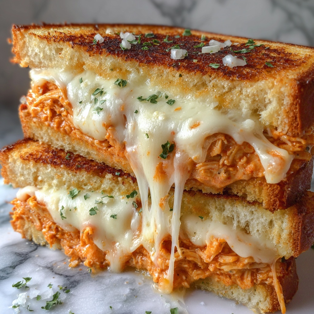 Irresistible Chicken Parmesan Grilled Cheese Sandwich Recipe - Recipe Image