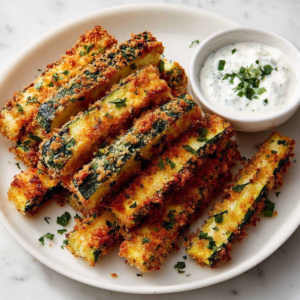 Vegan Baked Zucchini Sticks Recipe - Recipe Image