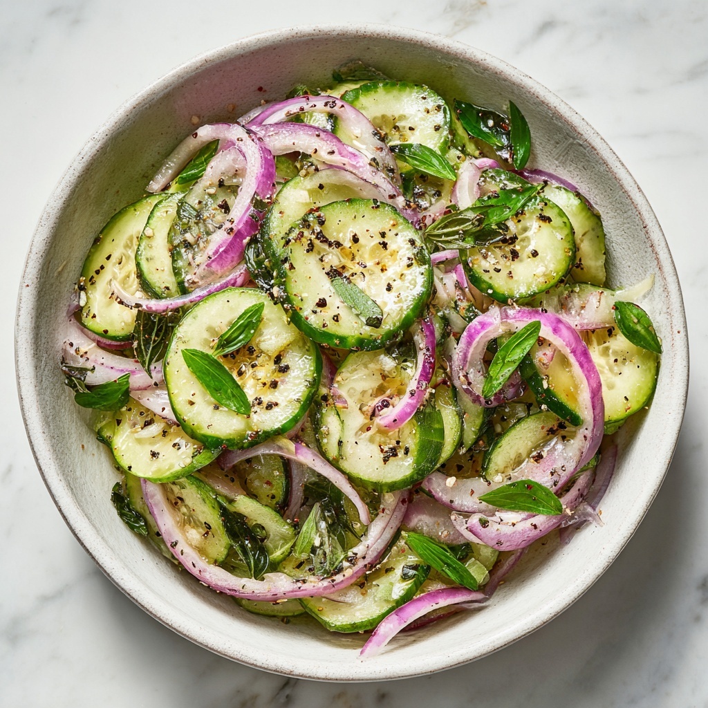 Tangy Cucumber Onion Salad: Your Refreshing Summer Sidekick Recipe - Recipe Image