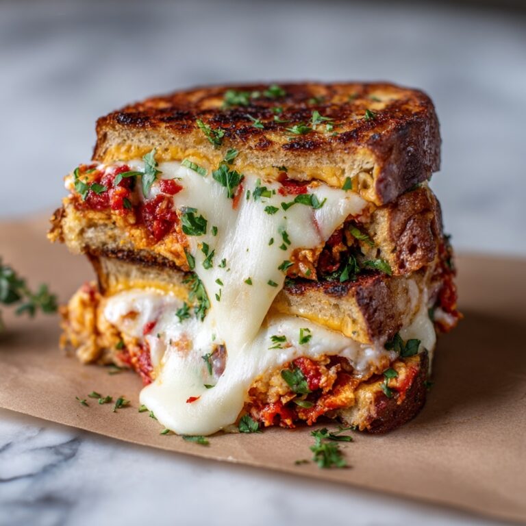 Garlic Parmesan Pizza Grilled Cheese Recipe