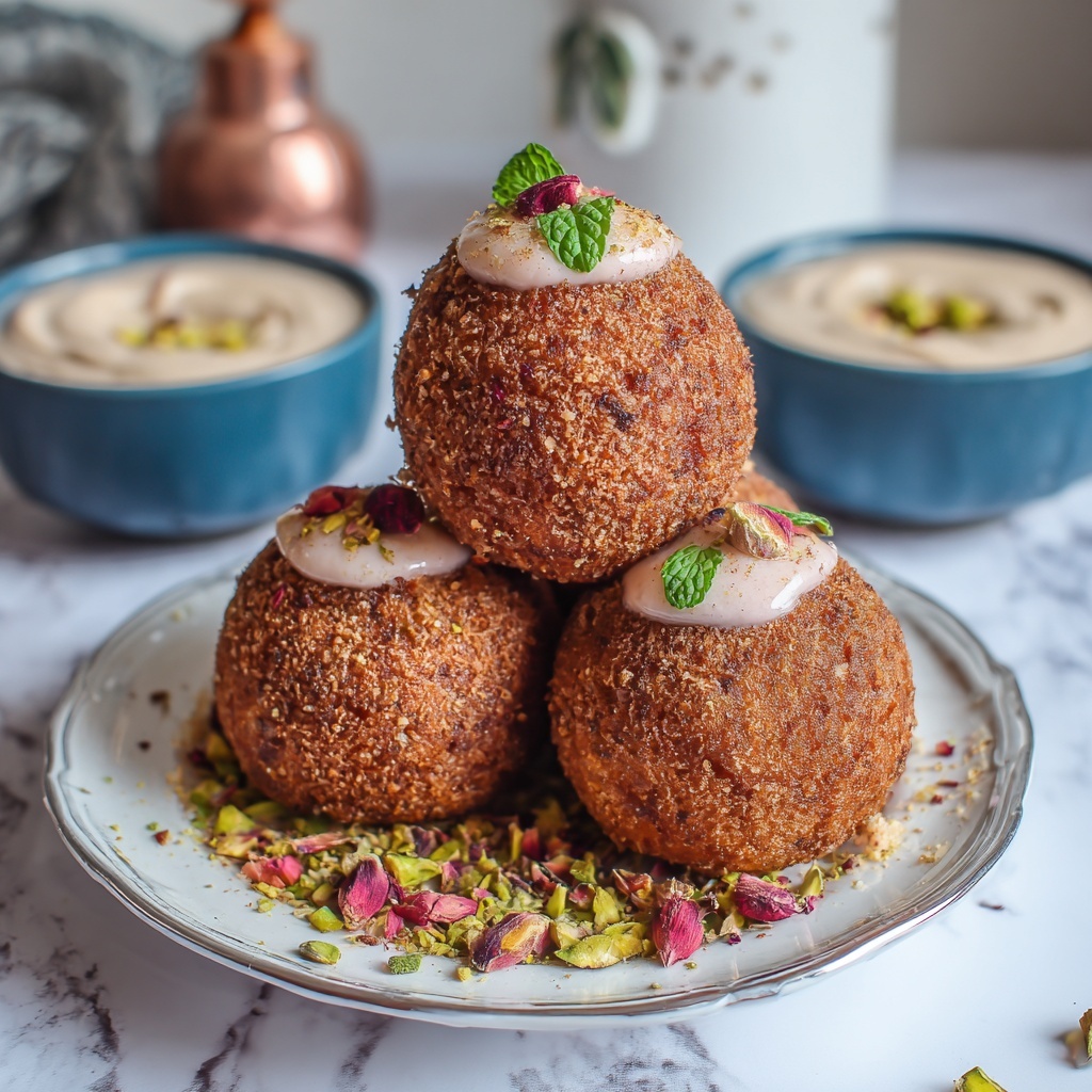Rajma Rice Arancini with Makhani Sauce and Gourmet Garnishes Recipe - Recipe Image