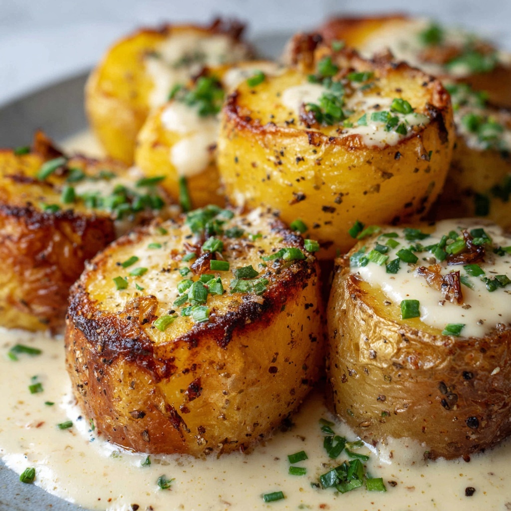 Creamy Garlic Parmesan Potatoes Recipe - Recipe Image