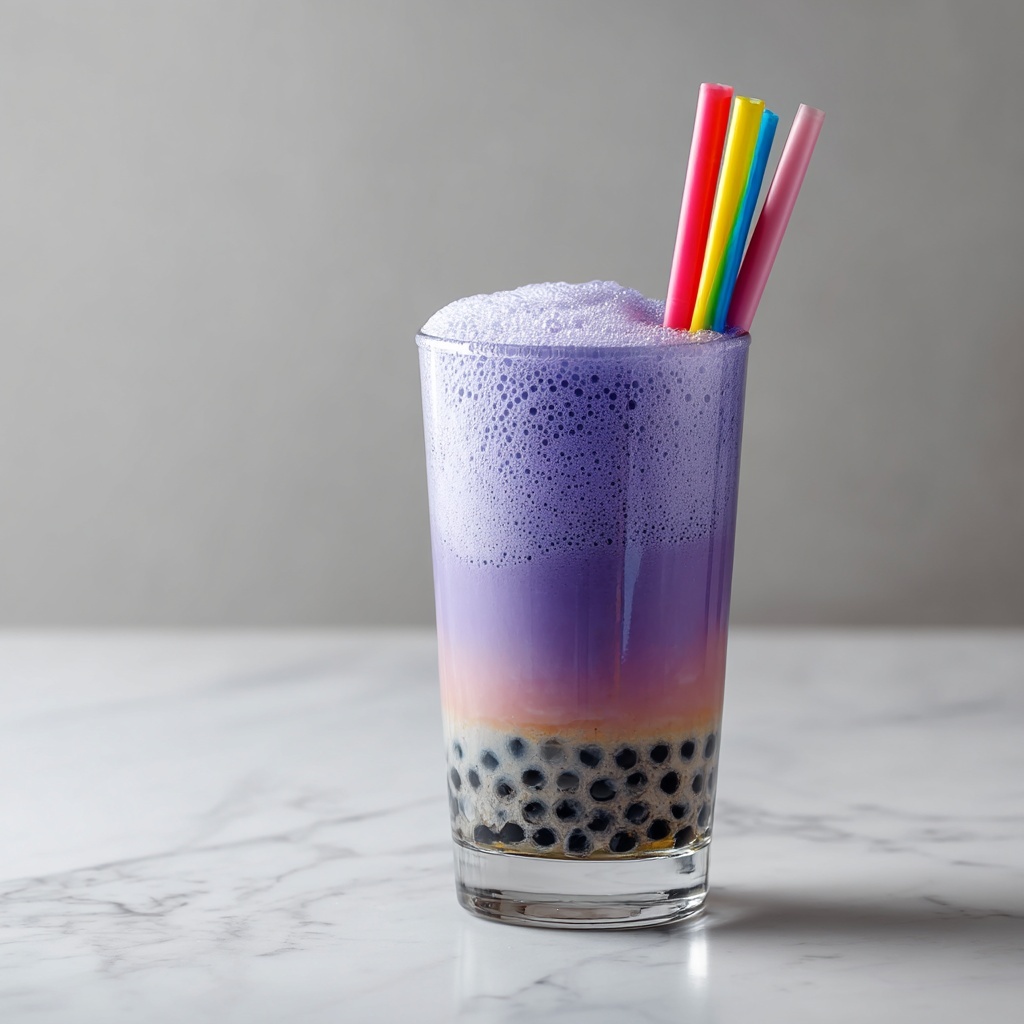 Taro Milk Bubble Tea Recipe - Recipe Image