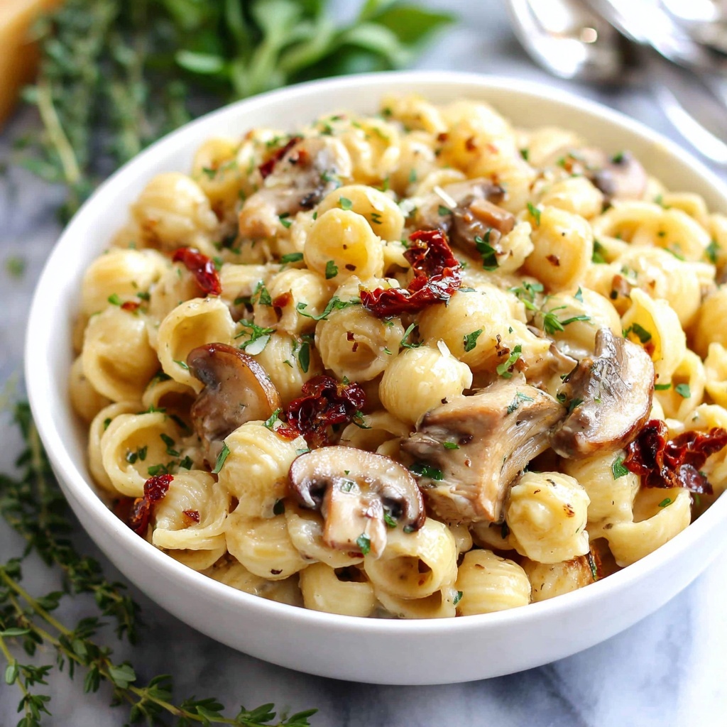 Orecchiette with Mushroom Thyme Sauce Recipe - Recipe Image