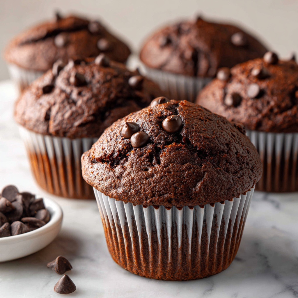 Double Chocolate Banana Muffins Recipe - Recipe Image