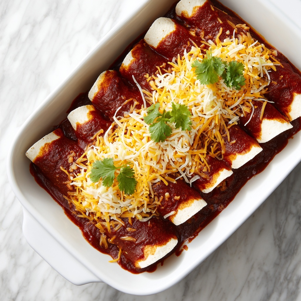 Chicken Enchiladas with Homemade Red Enchilada Sauce Recipe - Recipe Image