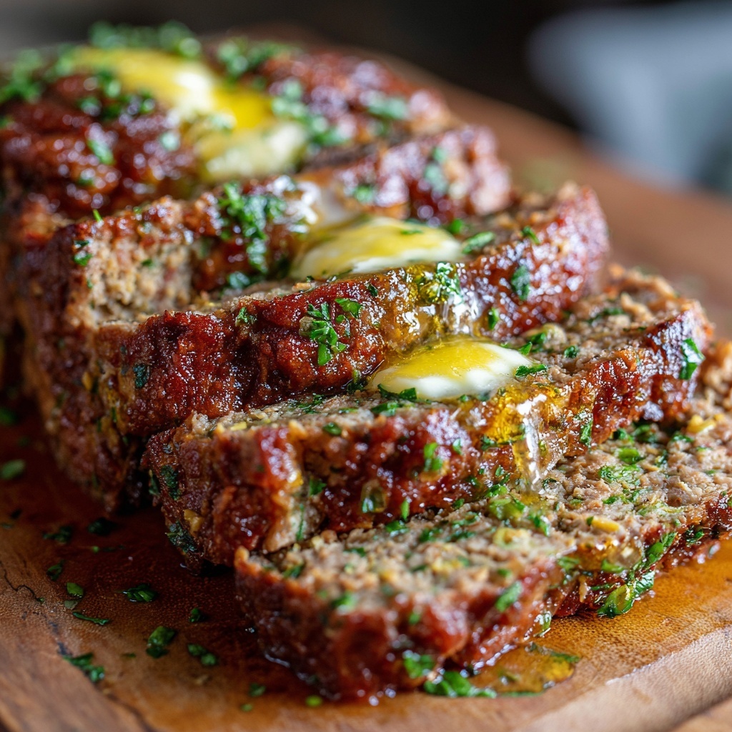 Garlic Parmesan Chicken Meatloaf Recipe - Recipe Image