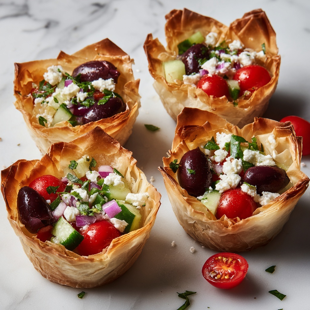 Mini Greek Salad Cups: 7 Fresh Bites to Delight You Recipe - Recipe Image