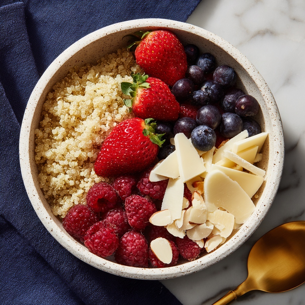 Strawberry Quinoa Breakfast Bowl: A Creamy Start to Your Day Recipe - Recipe Image