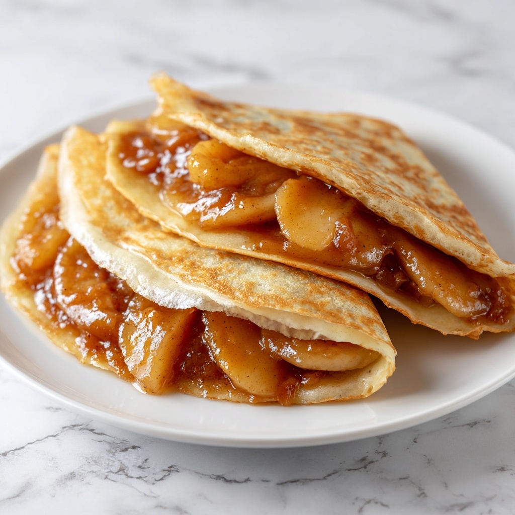 Vegan Gluten-Free Apple Cinnamon Crepes with Sautéed Apples Recipe - Recipe Image