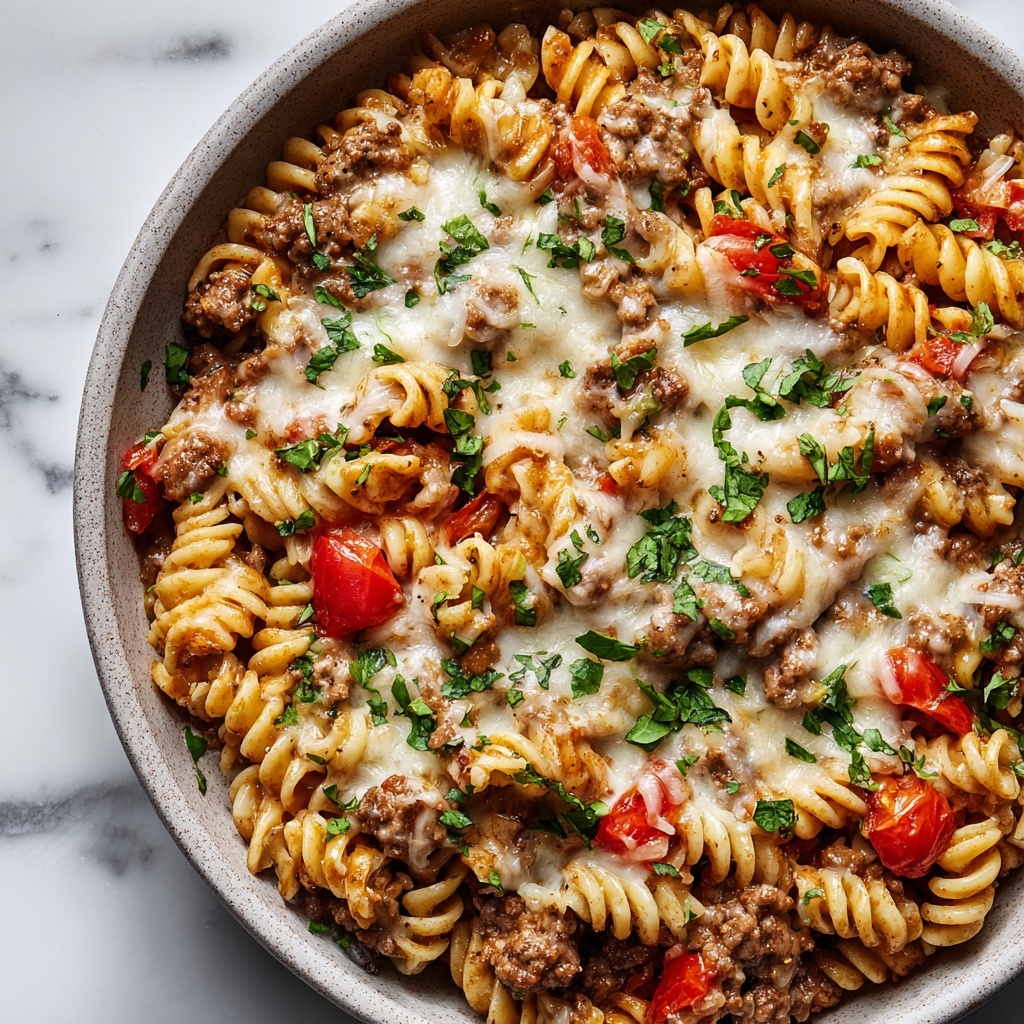 Cheesy Beef Pasta Recipe - Recipe Image