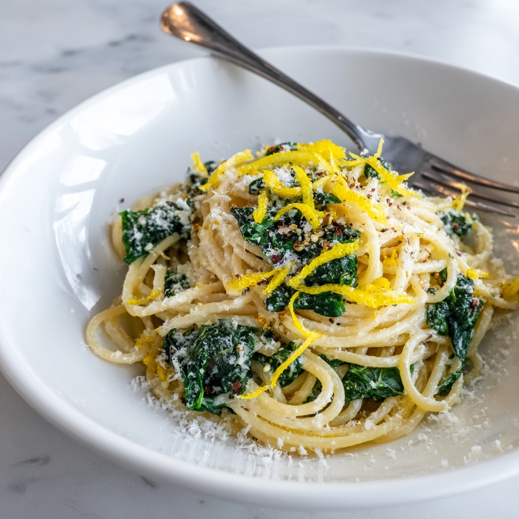 Easy Lemon Ricotta Pasta with Spinach Recipe - Recipe Image