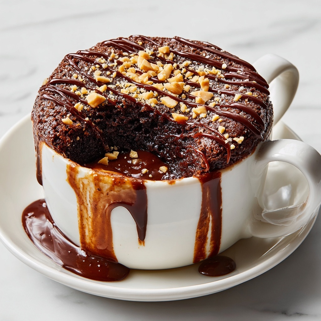 Keto Peppercorn Sauce Peanut Butter Chocolate Lava Mug Cake Recipe - Recipe Image