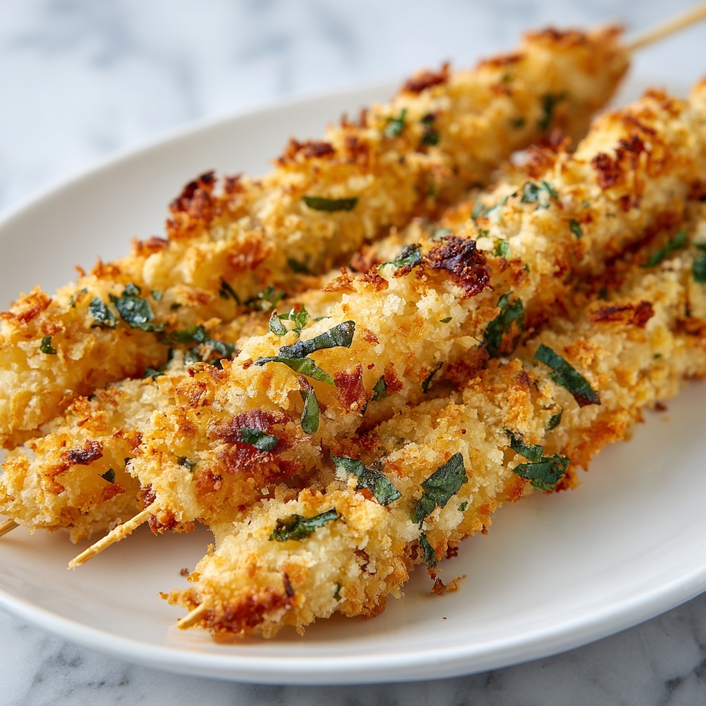 Air Fryer Garlic Parmesan Chicken Skewers Recipe - Recipe Image