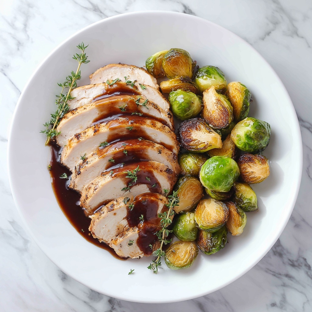 Balsamic Glazed Brussels & Chicken Recipe - Recipe Image