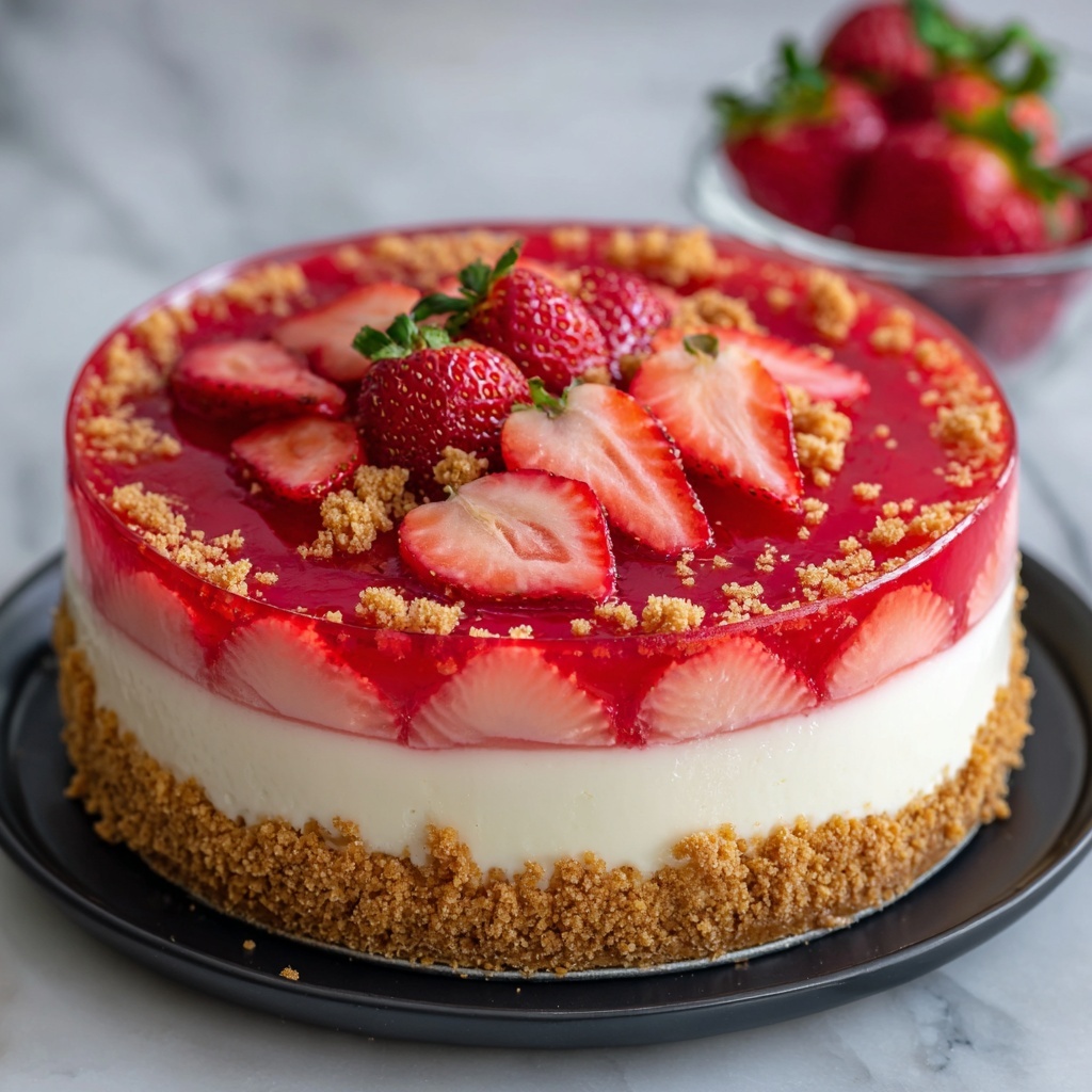 Strawberry Crunch Cheesecake Recipe - Recipe Image