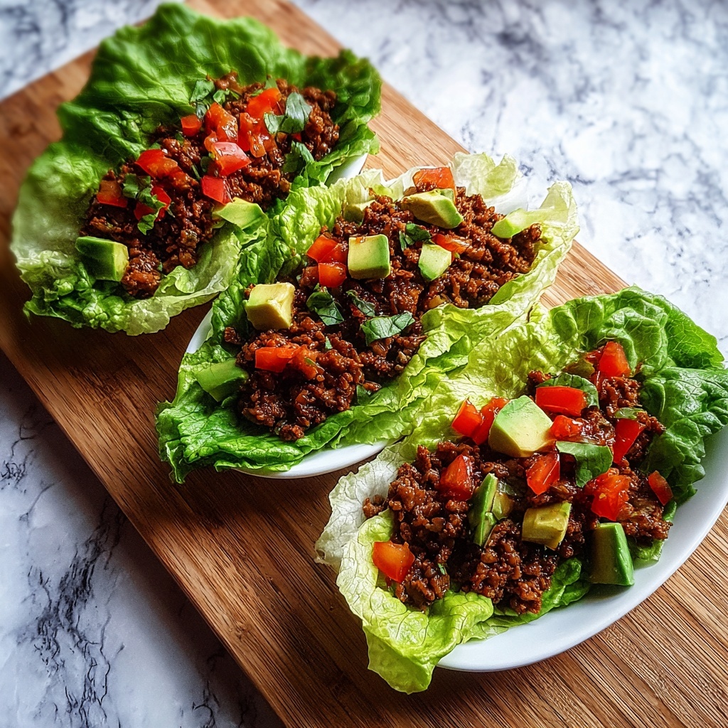 Shredded Beef Lettuce Wrap Tacos Recipe - Recipe Image