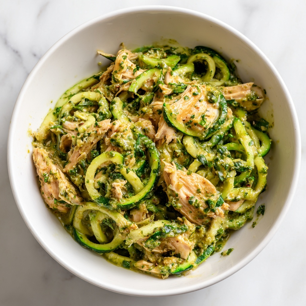 Zucchini Noodles with Pesto Chicken: 5 Flavorful Secrets Recipe - Recipe Image