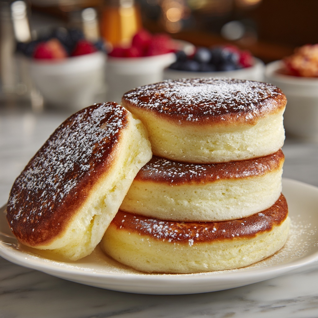 Fluffy Japanese Soufflé Pancakes Recipe - Recipe Image