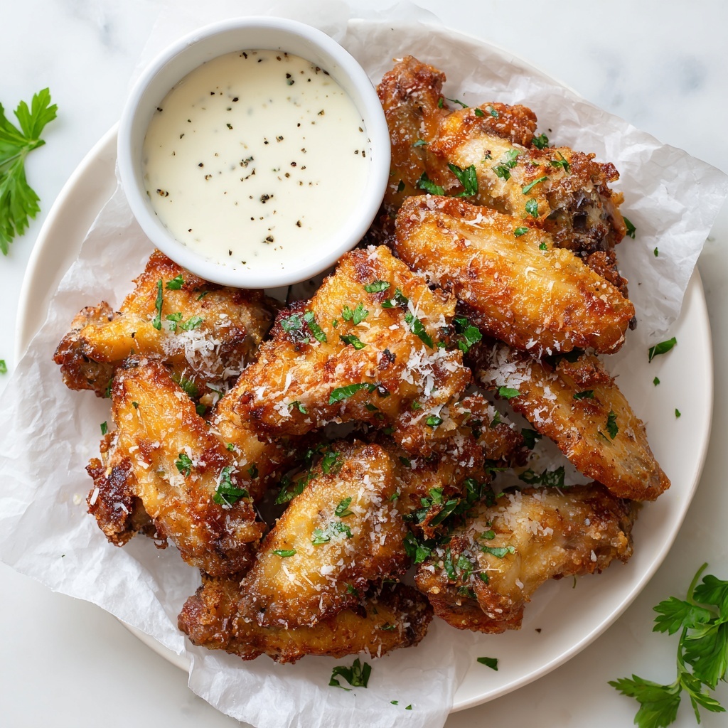 Crispy Garlic Parmesan Wings Recipe - Recipe Image