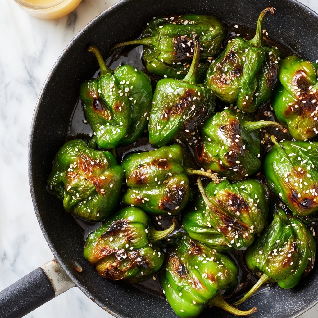Savory Blistered Shishito Peppers with Soy Garlic Sauce Recipe - Recipe Image
