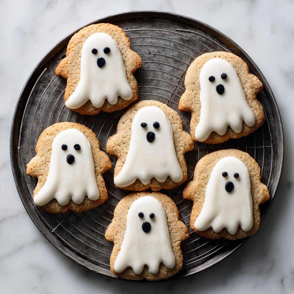 Crispy Ghost Cookies: Easy 4-Ingredient Halloween Treats Recipe - Recipe Image
