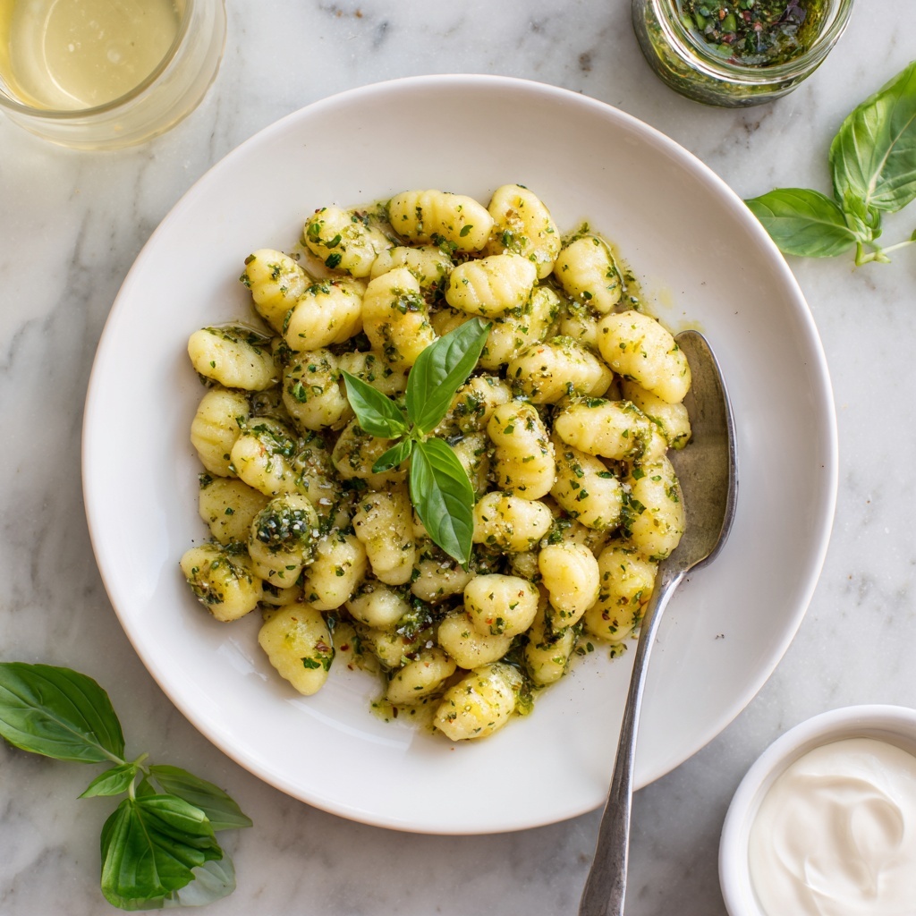 Creamy Pesto Gnocchi for Two Recipe - Recipe Image