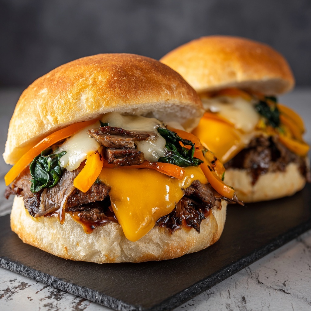 Chicken Cheese Steak Sandwiches Recipe - Recipe Image