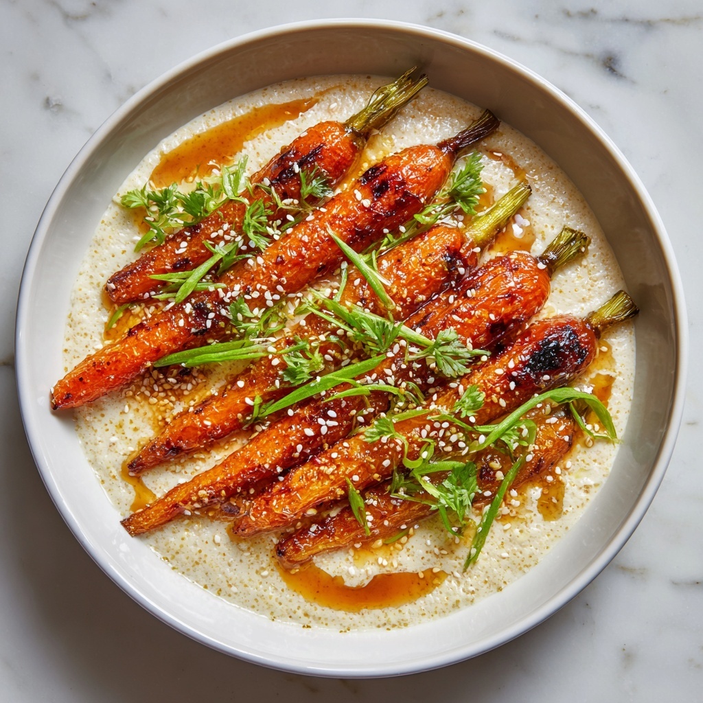 Swicy Gochujang Carrots on Yogurt – Bold & Elegant Side Recipe - Recipe Image