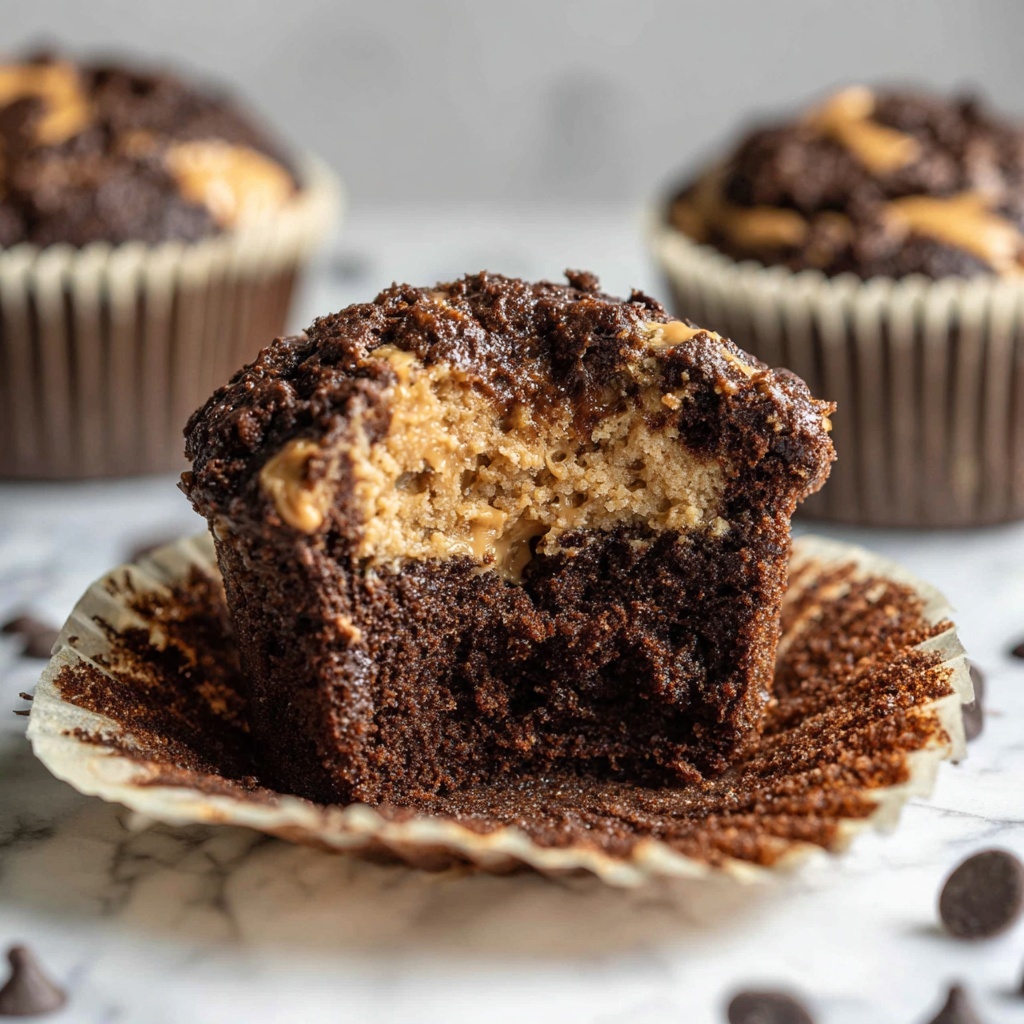 Chocolate Almond Butter Swirl Muffins Recipe - Recipe Image
