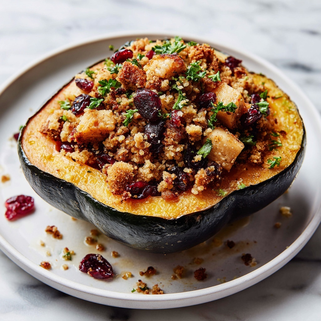 Turkey and Cranberry Stuffed Acorn Squash Recipe - Recipe Image