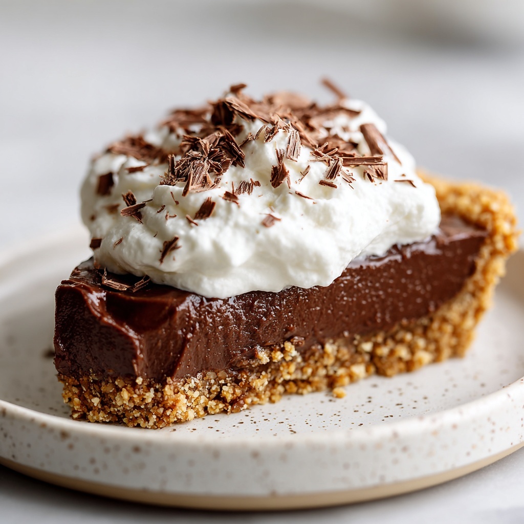 Chocolate Mousse Pie with Graham Cracker Crust Recipe - Recipe Image