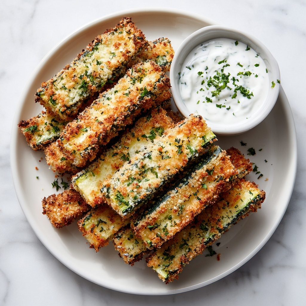 Vegan Baked Zucchini Sticks Recipe - Recipe Image