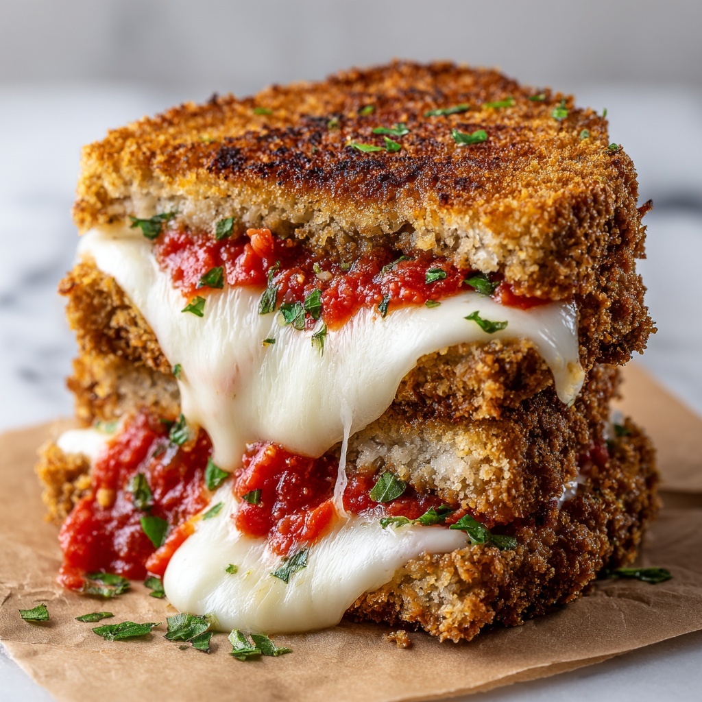 Garlic Parmesan Pizza Grilled Cheese Recipe - Recipe Image