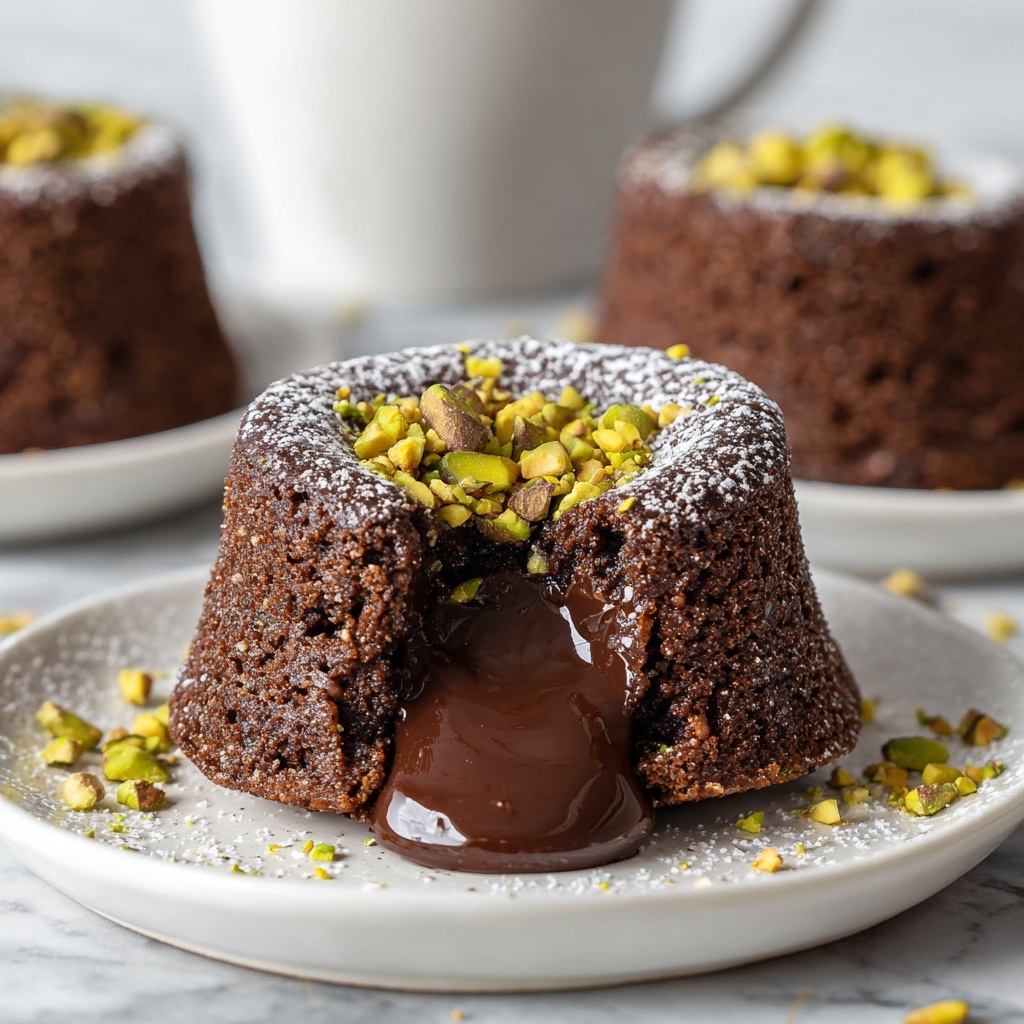 Keto Pistachio Chocolate Lava Cakes Recipe - Recipe Image
