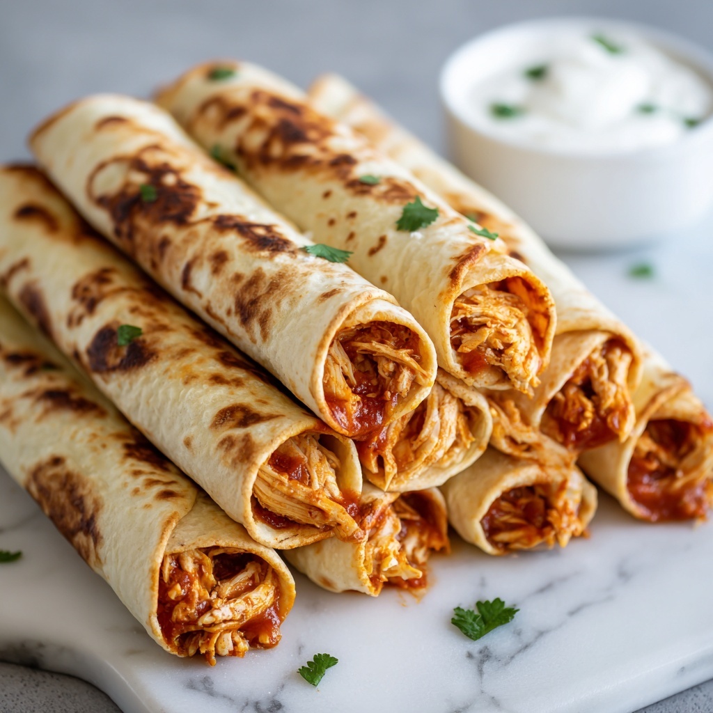 Chicken Pepper Jack Taquitos Recipe - Recipe Image