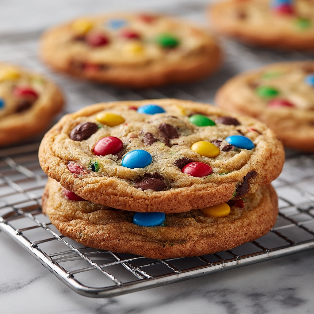 Soft and Chewy Triple Chocolate M&M Cookies Recipe - Recipe Image