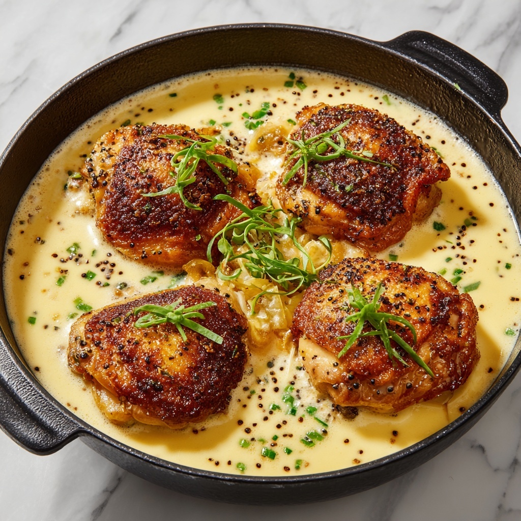 Chicken Thighs in Creamy Garlic Parmesan Sauce Recipe - Recipe Image
