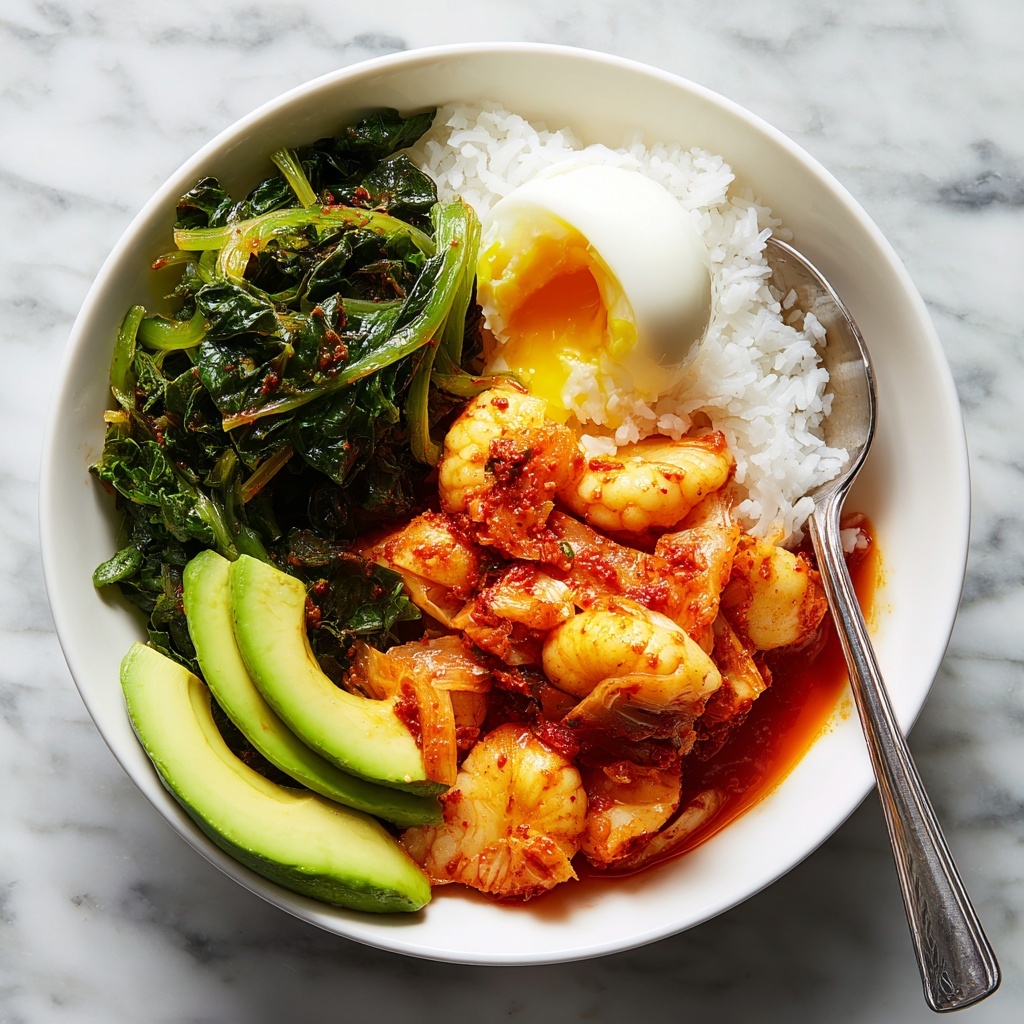 Kimchi Rice Bowl with Jammy Eggs Recipe - Recipe Image
