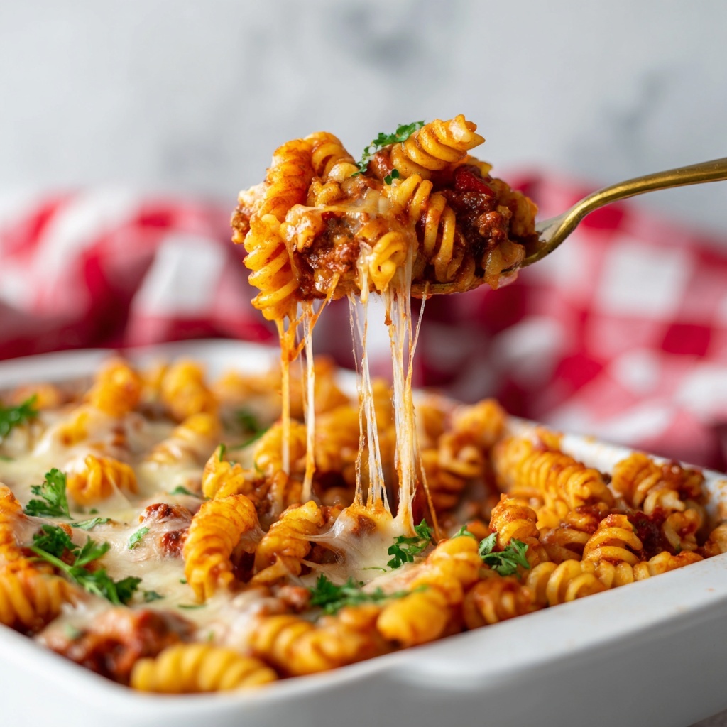 Chicken Parmesan Pasta Casserole Recipe - Recipe Image