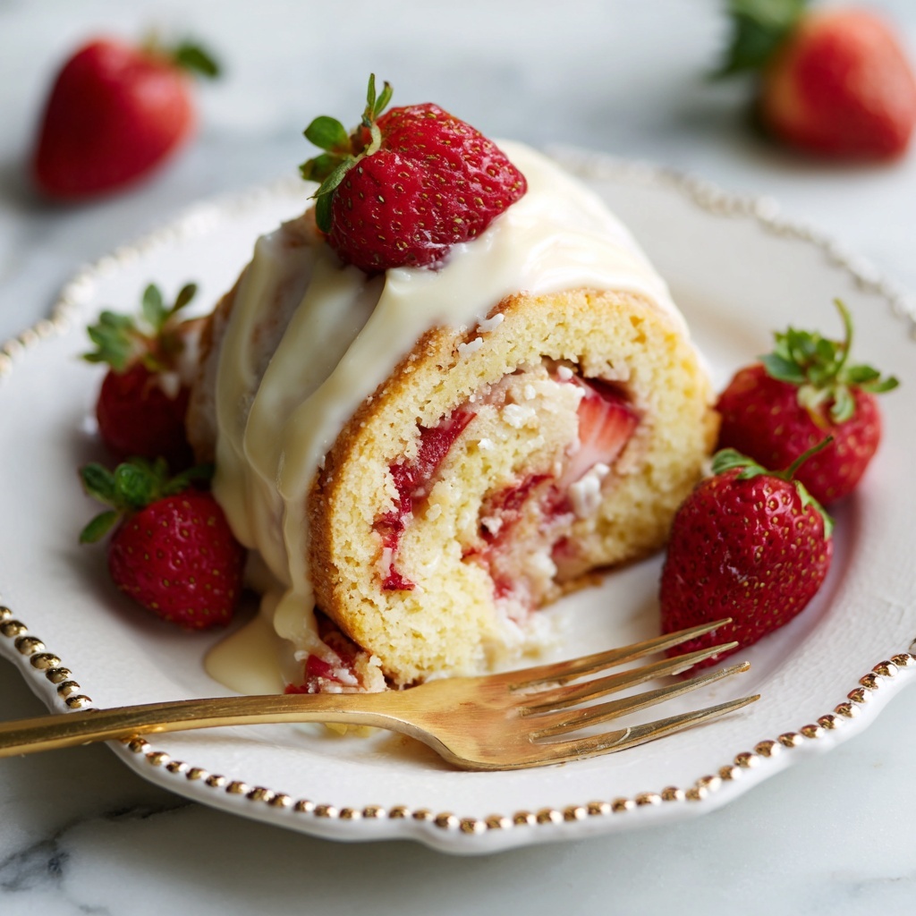 Strawberry Rolls with Cream Cheese Icing Recipe - Recipe Image