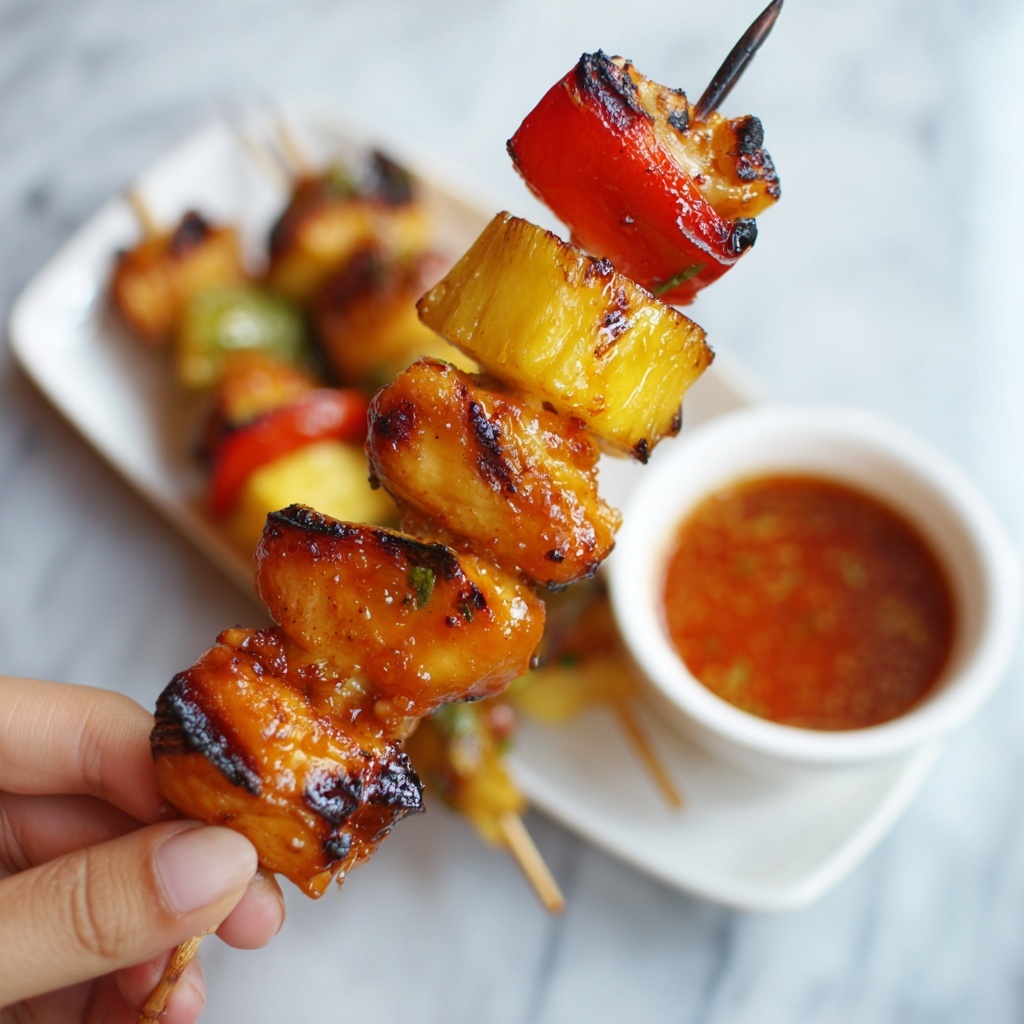 BBQ Pineapple Chicken Kabobs Recipe - Recipe Image